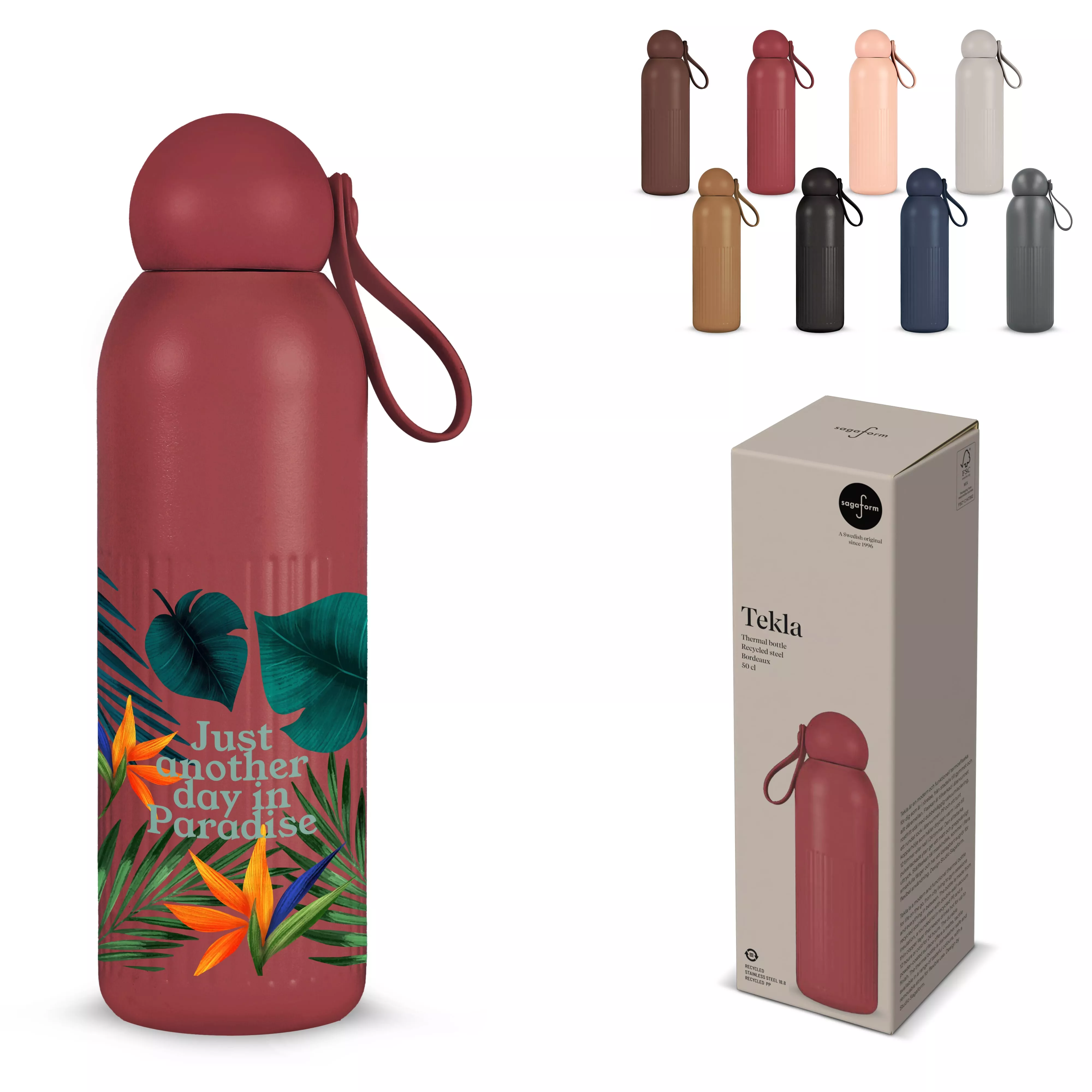 Sagaform Tekla stalen fles (gerecycled) 500 ml
