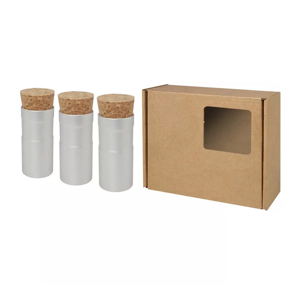 Hey Pots tuin voor op het bureau met kruidenmix, set van drie