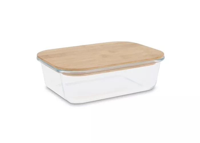 Lunchbox glas met bamboe deksel