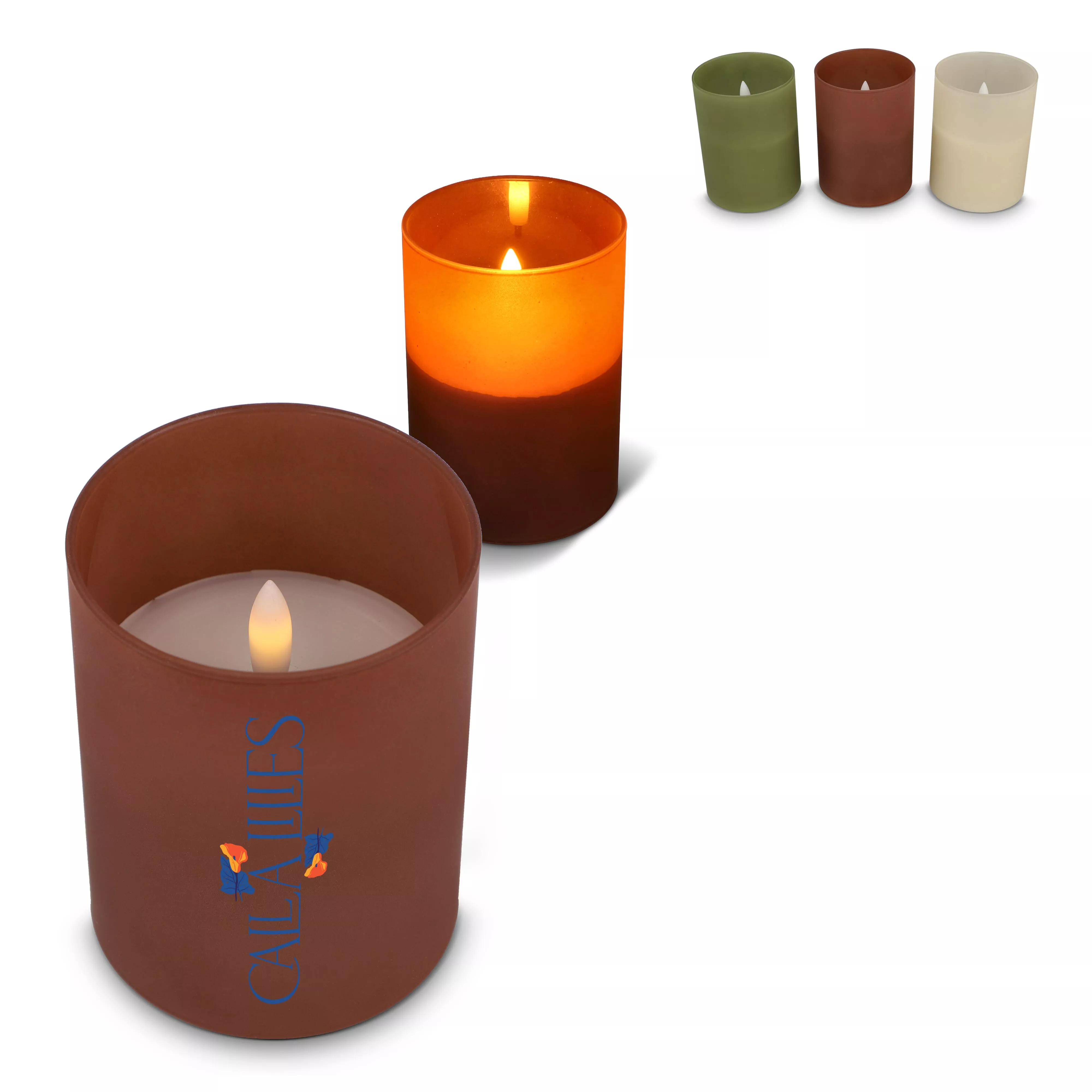 Nyelle oplaadbare LED Wax kaars in glas