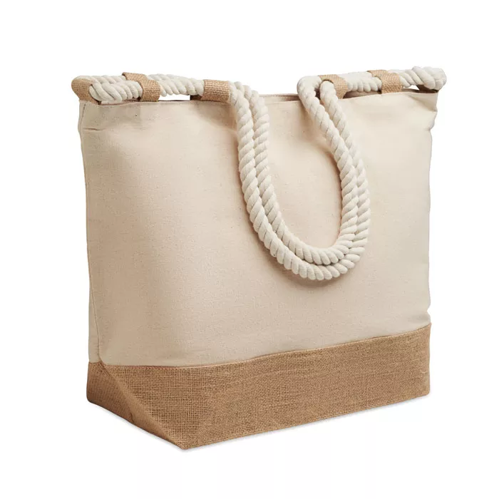 MAKENKE Strandtas canvas/jute