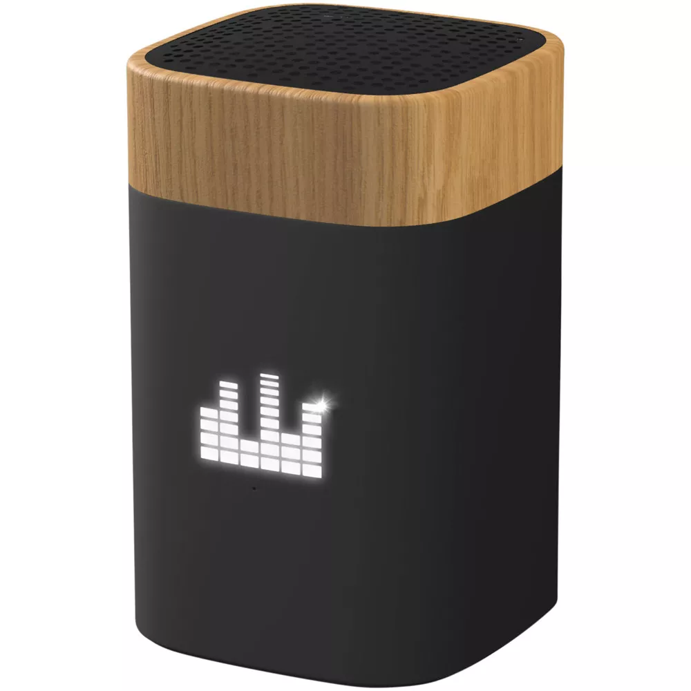 SCX.design S31 speaker 5W voorzien van hout met oplichtend logo