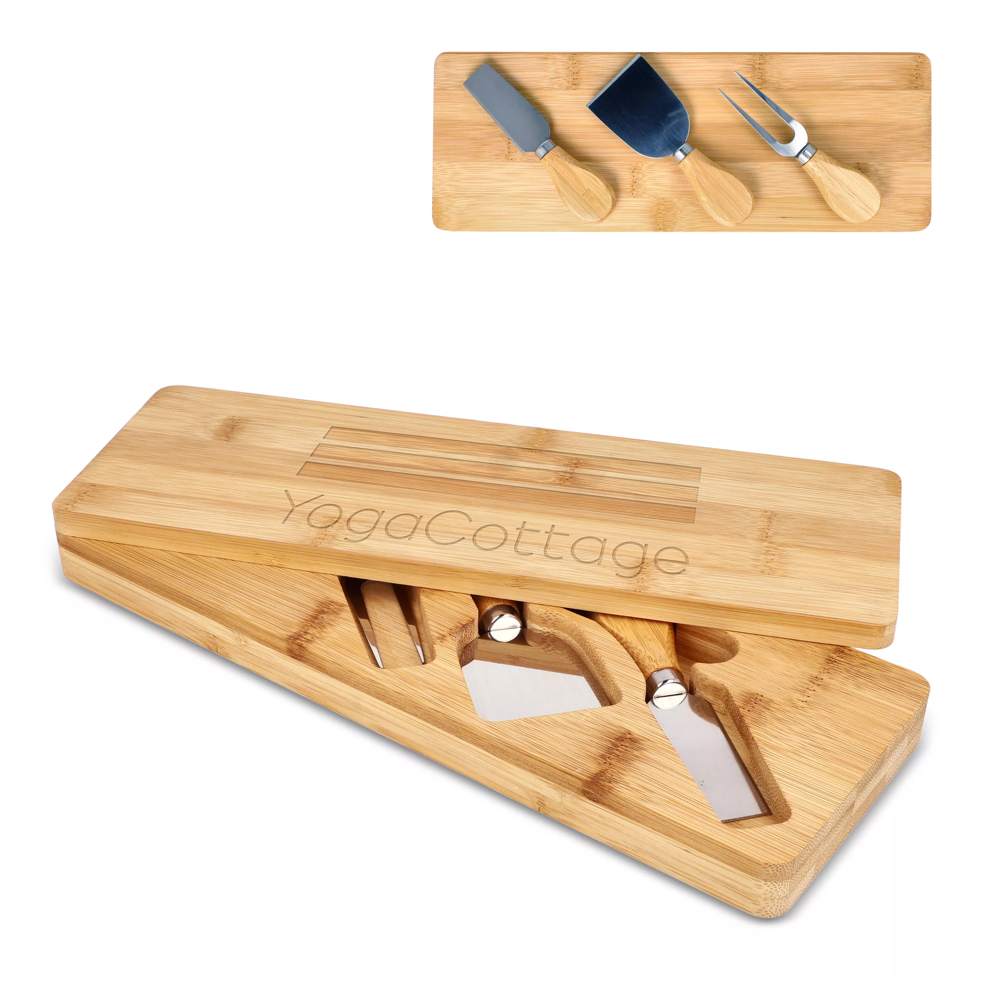 3-delige bamboe kaasmessenset