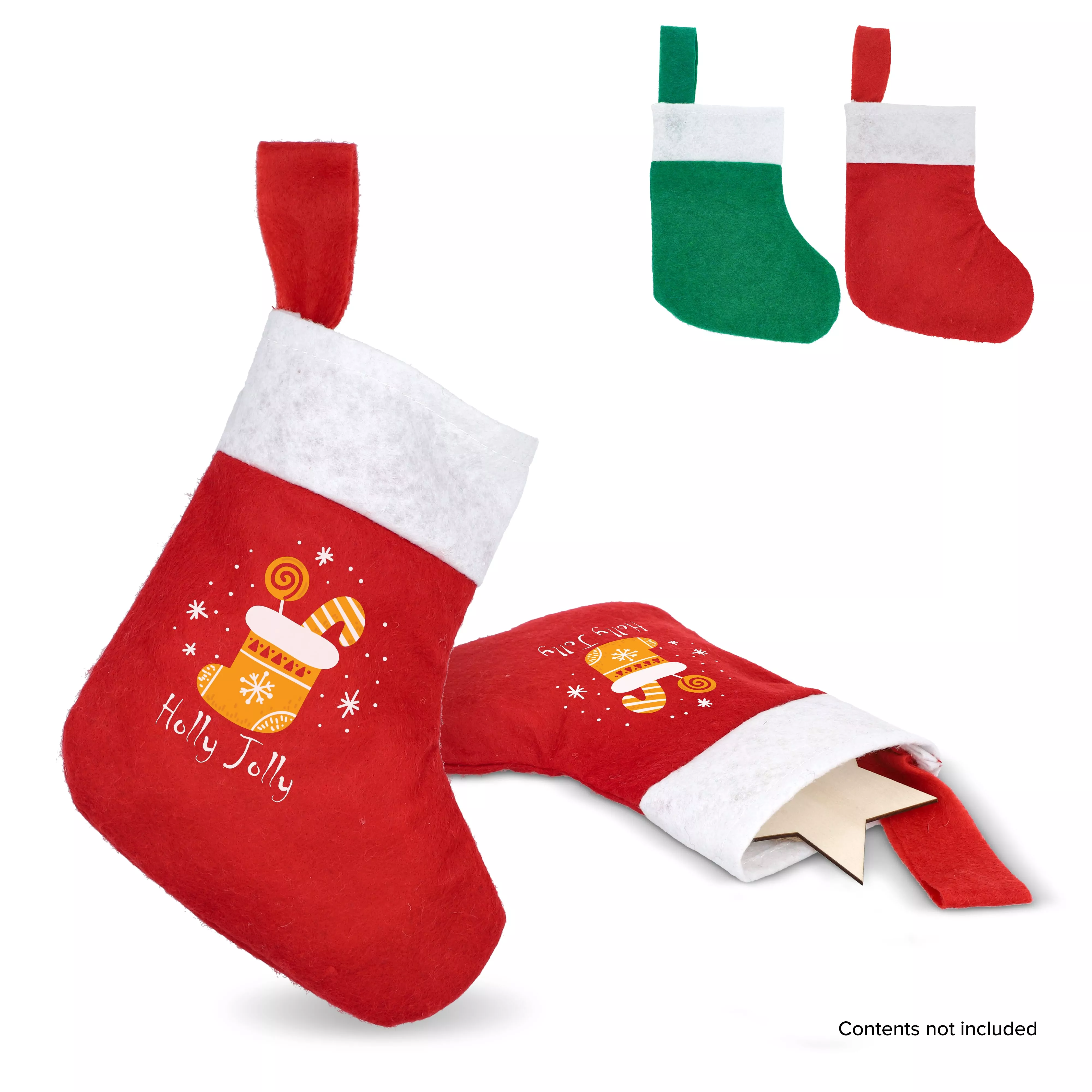 Vilten kerstsok 20 cm