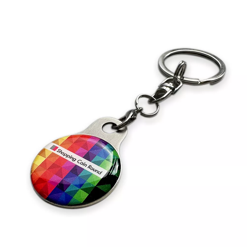 Winkelwagenmuntjes met full colour doming