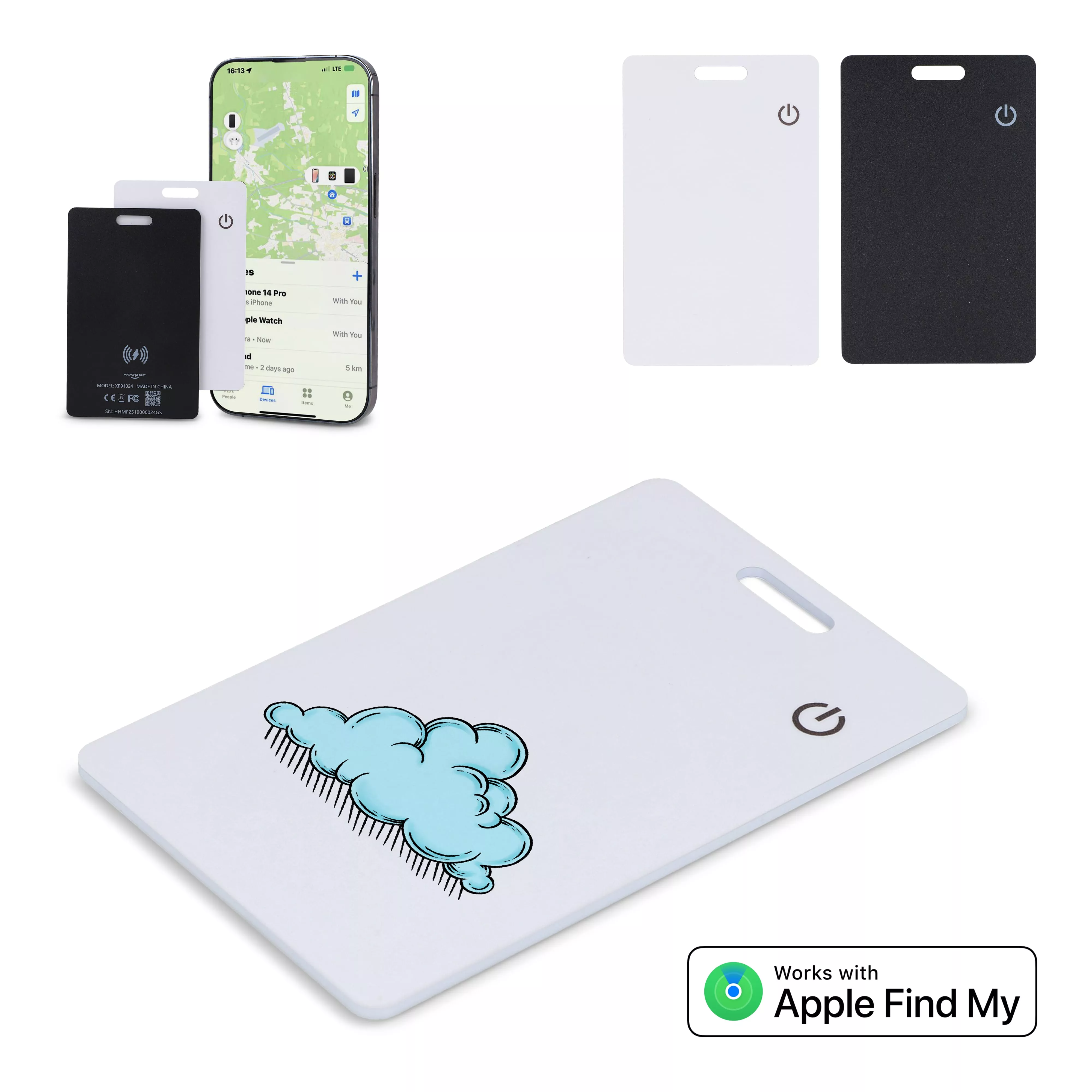 Xoopar ICE-Card Ultradune Tracker Kaart oplaadbaar