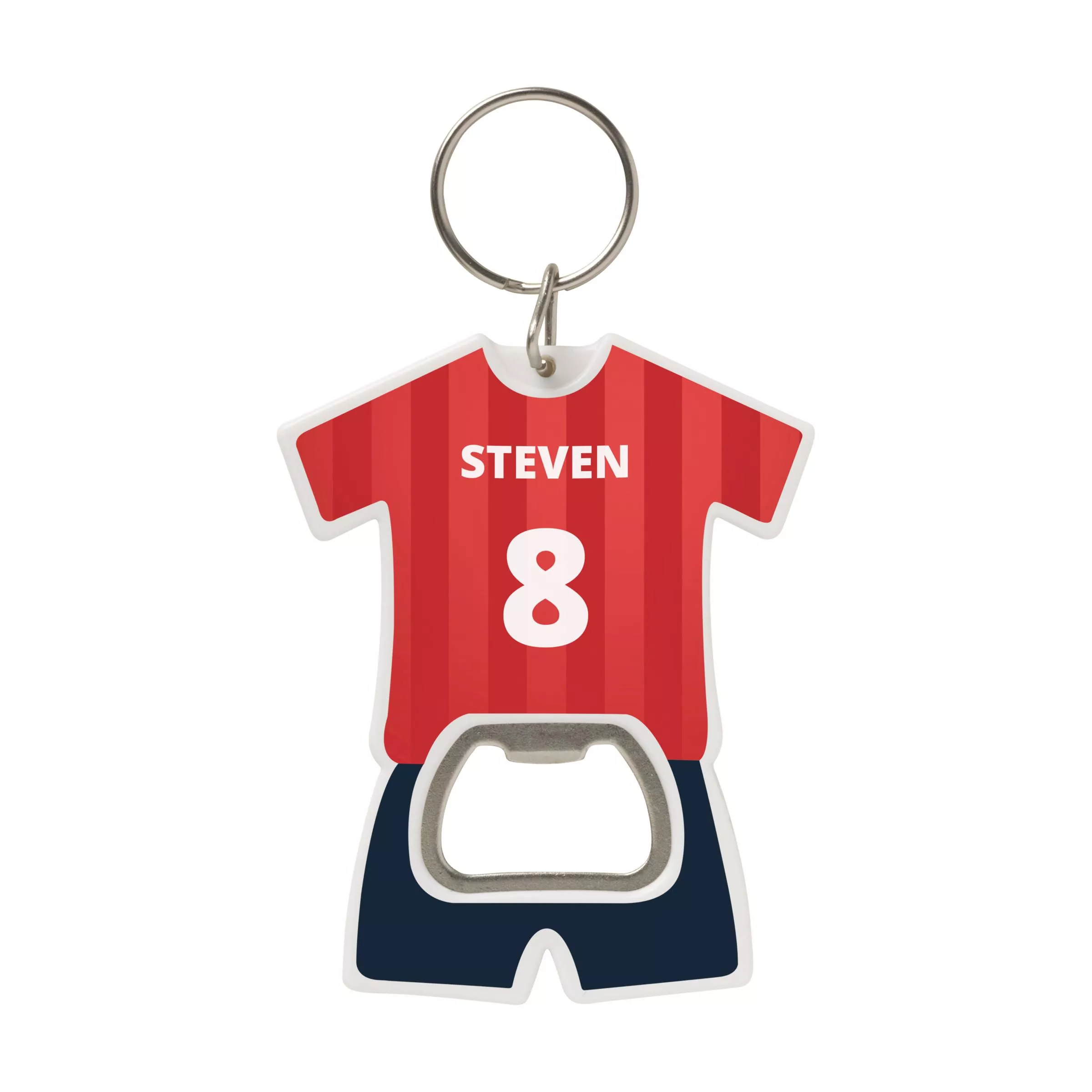 T-shirt sleutelhanger met flesopener bedrukken