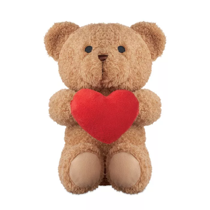 SNUGGLE Pluche teddybeer met hart 23cm
