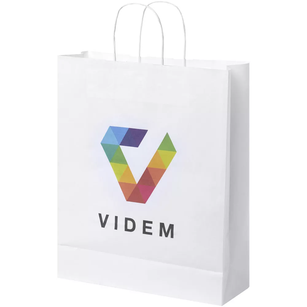 Papieren tas 80-90 g/m2 gemaakt van kraftpapier met gedraaide handvaten - 32 x 12 x 40 cm