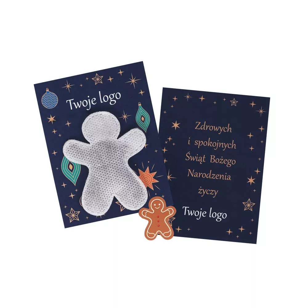 Kerst theezakje op kaart