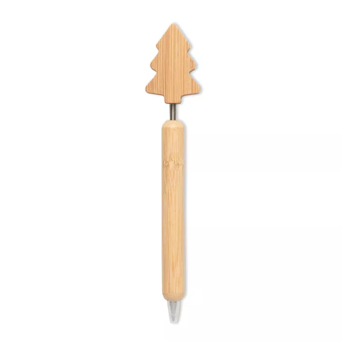 CHRISPEN Bamboe balpen kerstboom detail