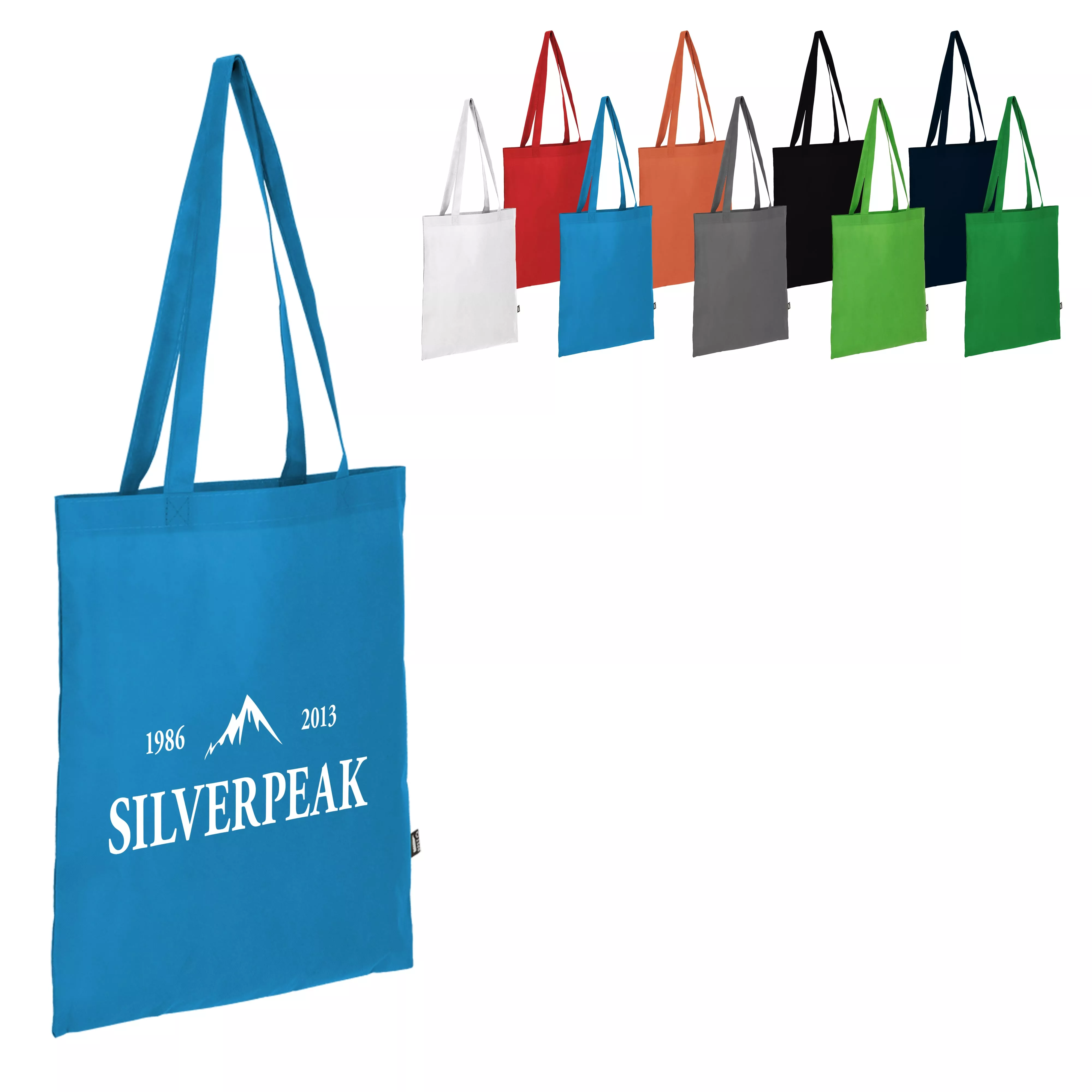 R-PET Draagtas non-woven lange handvatten 38 x 42cm 75g/m²