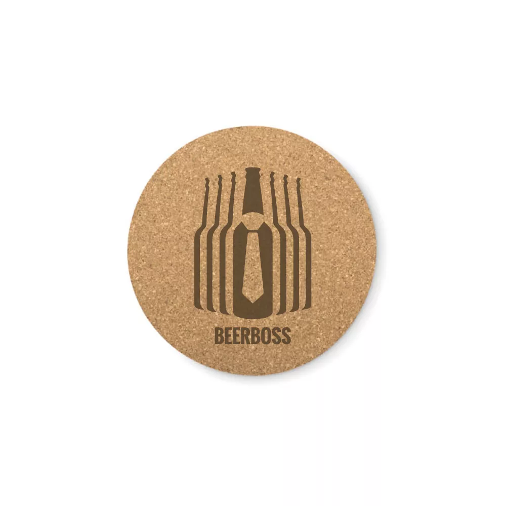 BIERPON Ronde onderzetter kurk