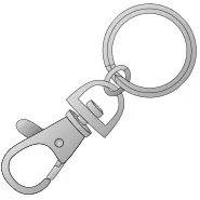Karabijnhaak met sleutelring