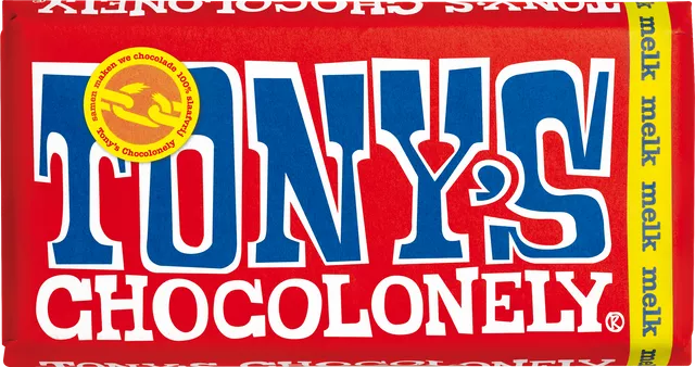 Tony's Chocolonely Melk chocoladereep 180 gram