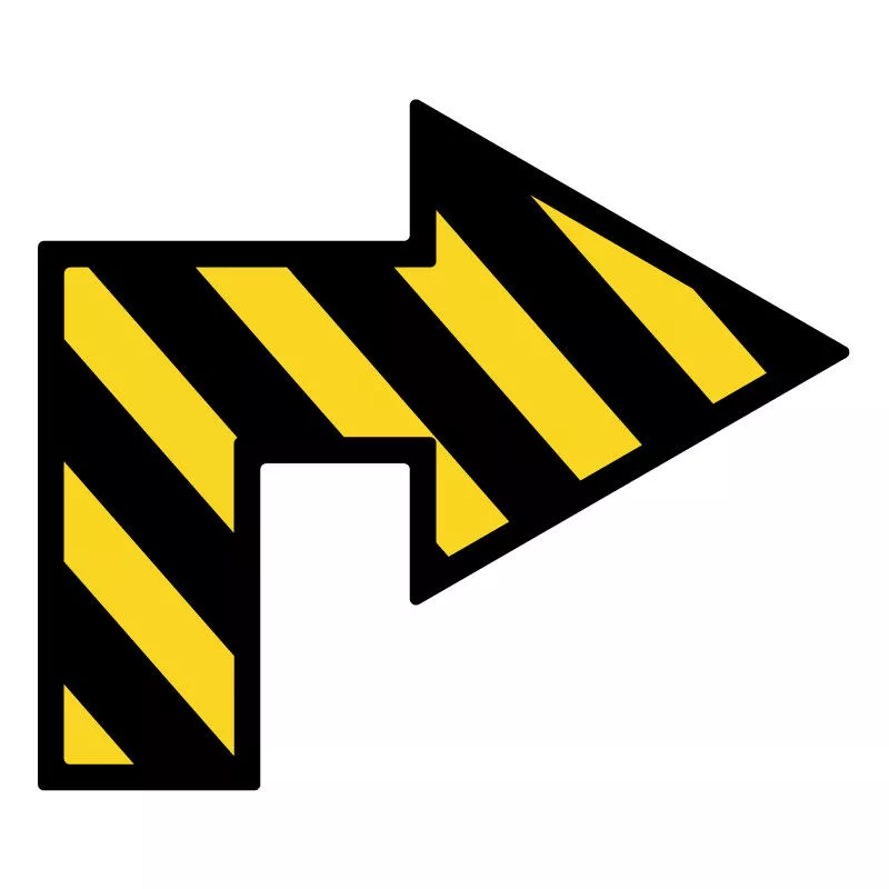 Zwart / Geel rechtsaf - row8