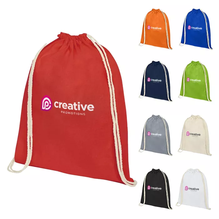 Oregon 140 g/m² katoenen rugzak met trekkoordsluiting 5L