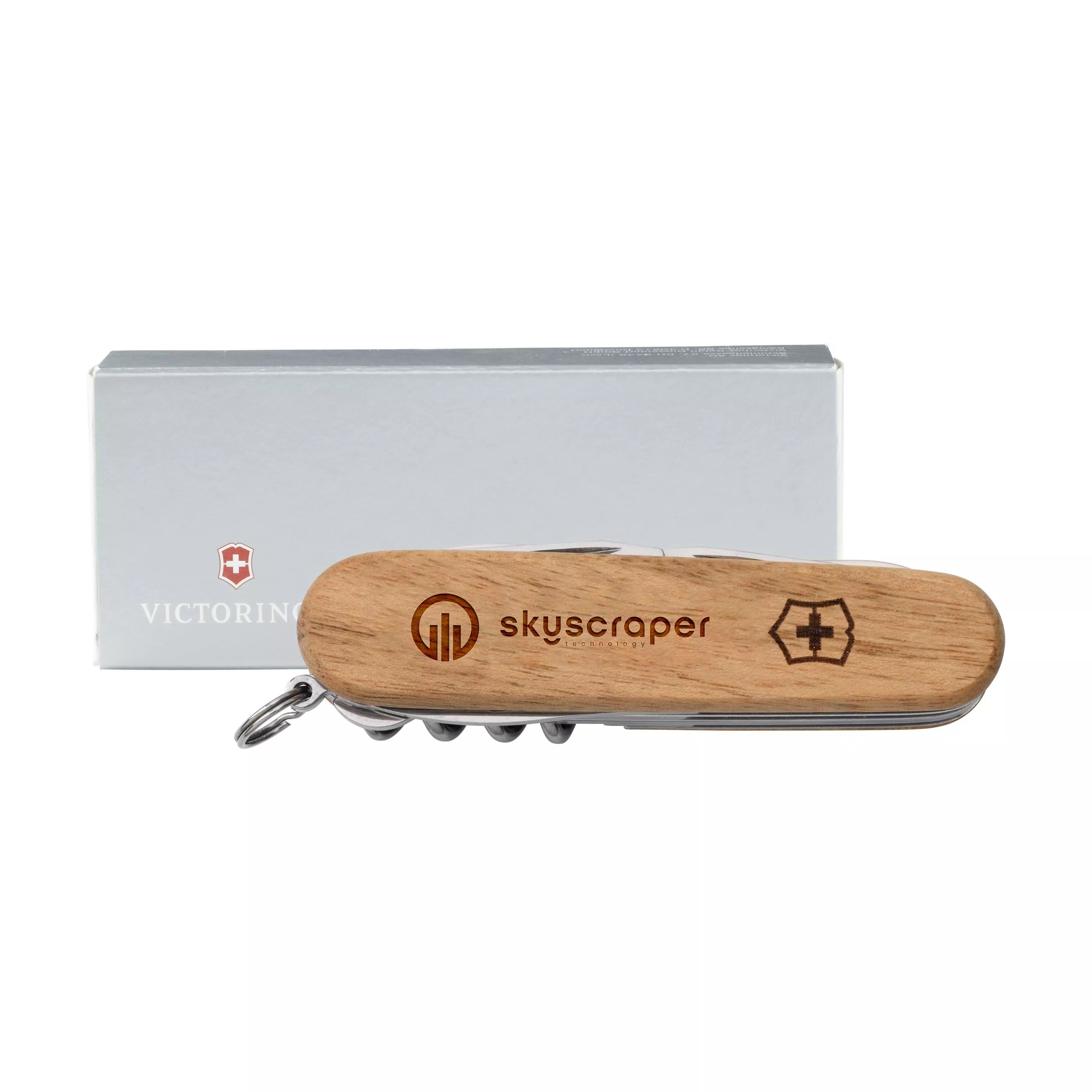 Victorinox Huntsman Wood zakmes in geschenkdoos