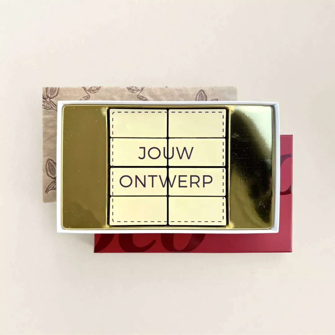 Chocolade Wenskaart 8 XL blokjes