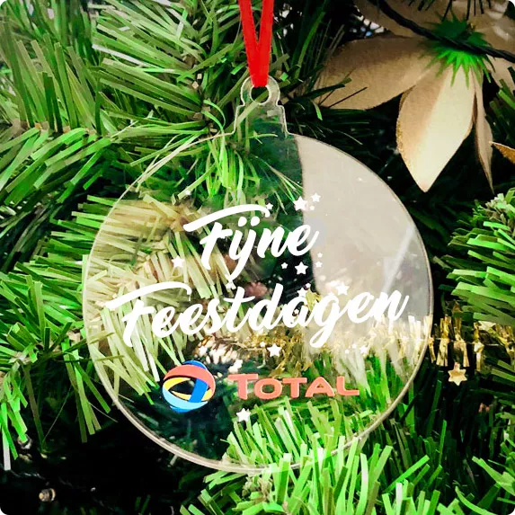 Plexiglas Kerstbal Ornament 75 mm