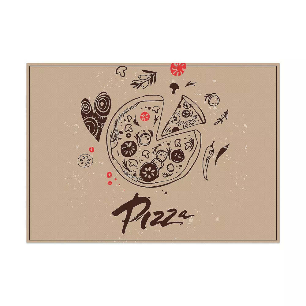 Placemat Pizza Abstract - row6