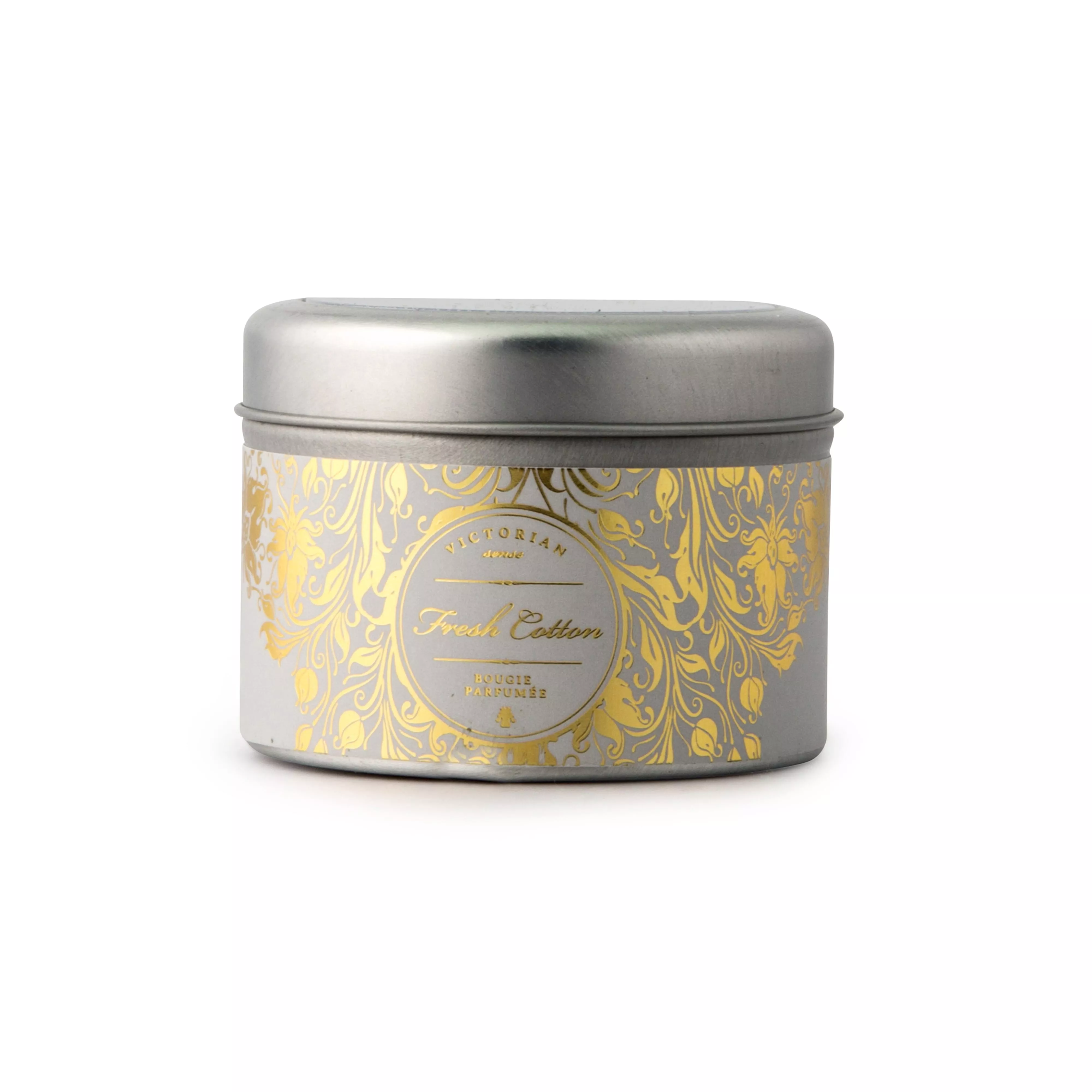 Victorian Sense Tinbox Fresh Cotton geurkaars