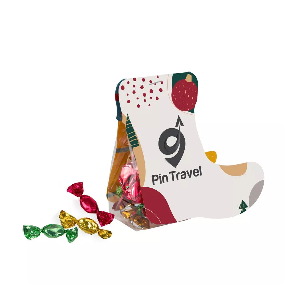 Kerstsok met metallic sweets