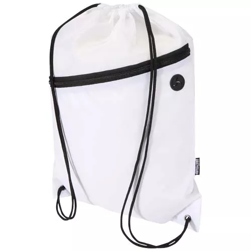 Oriole RPET-tas met trekkoord en voorvak met ritssluiting, 5 liter