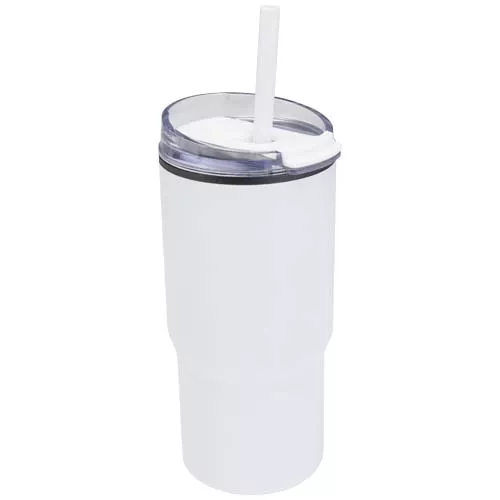 Westin 540 ml RCS gerecyclede dubbelwandige thermosbeker met rietje