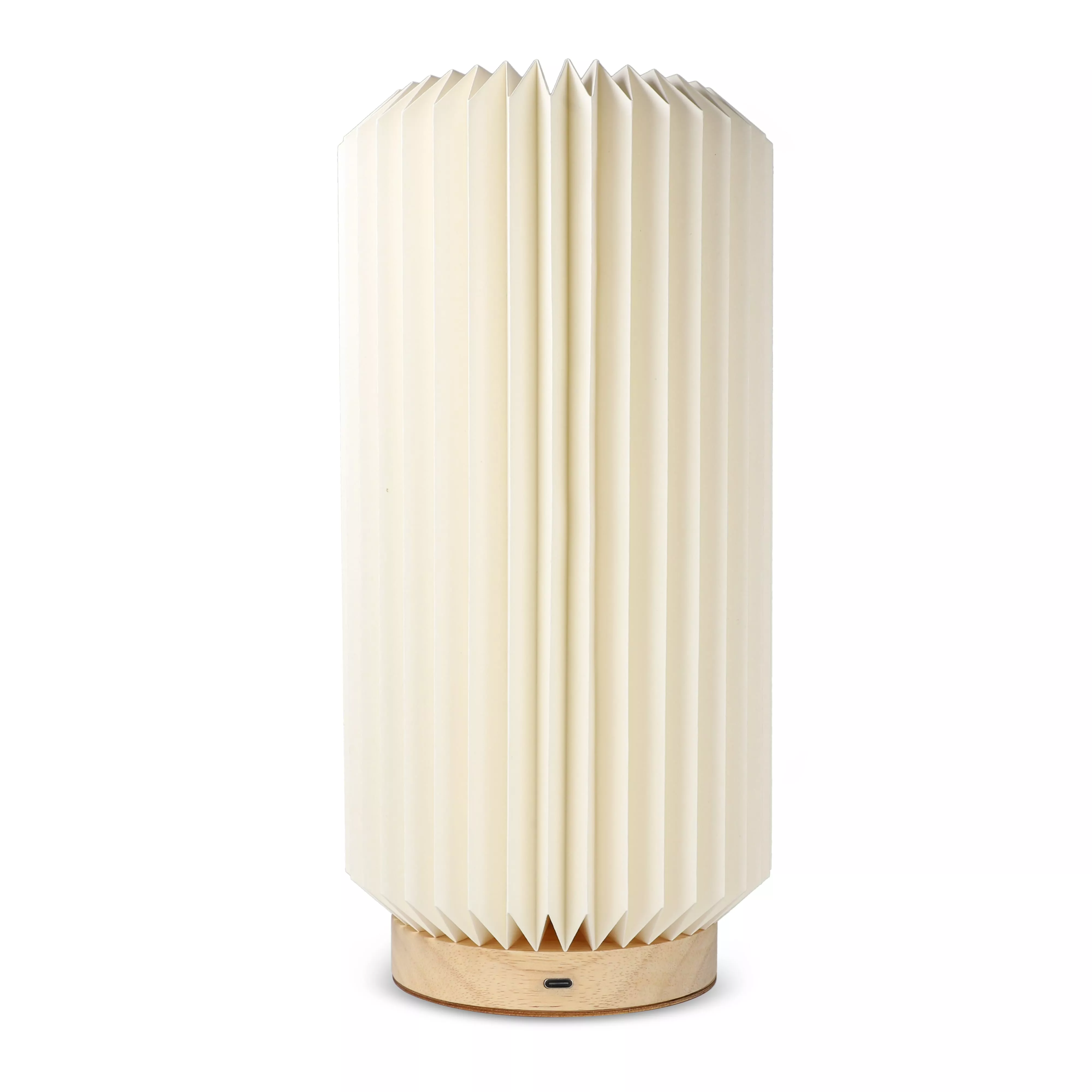 Coollux vouwbare papieren  LED lamp Aurora Tall op houten voet, 32cm