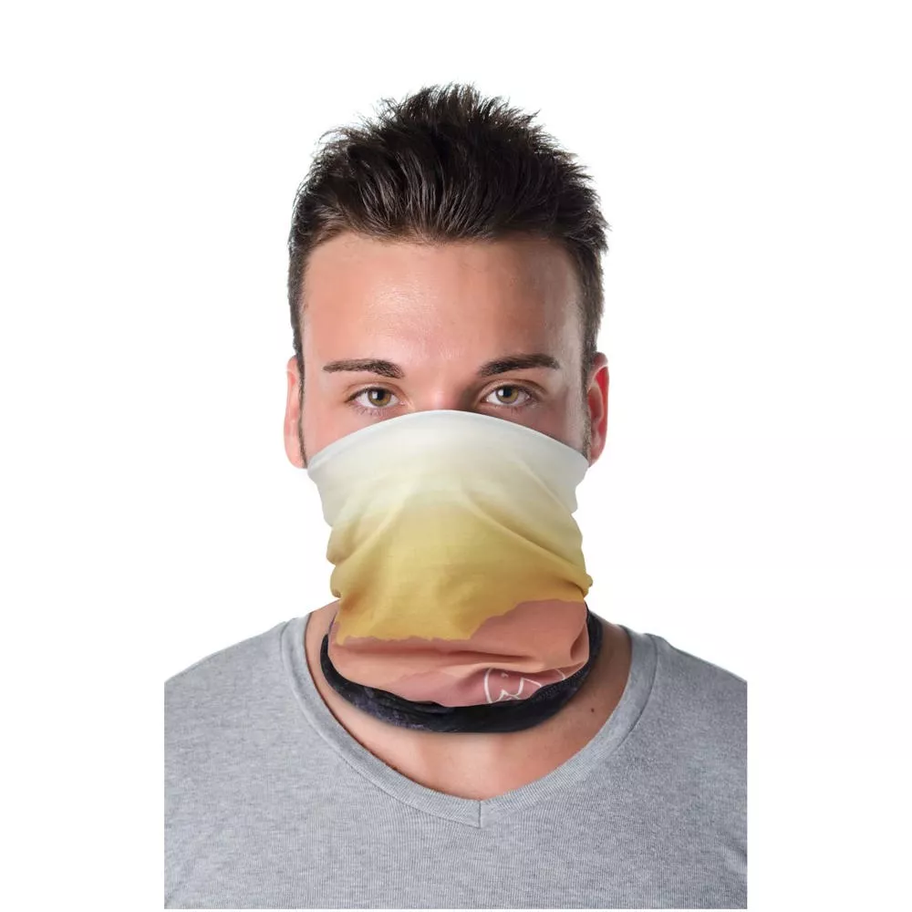 Zoya RPET sublimatie multi-scarf met zomen en fleecelaag