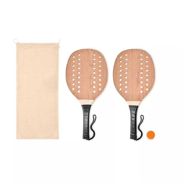 PALAS Rozenhout strand tennis set