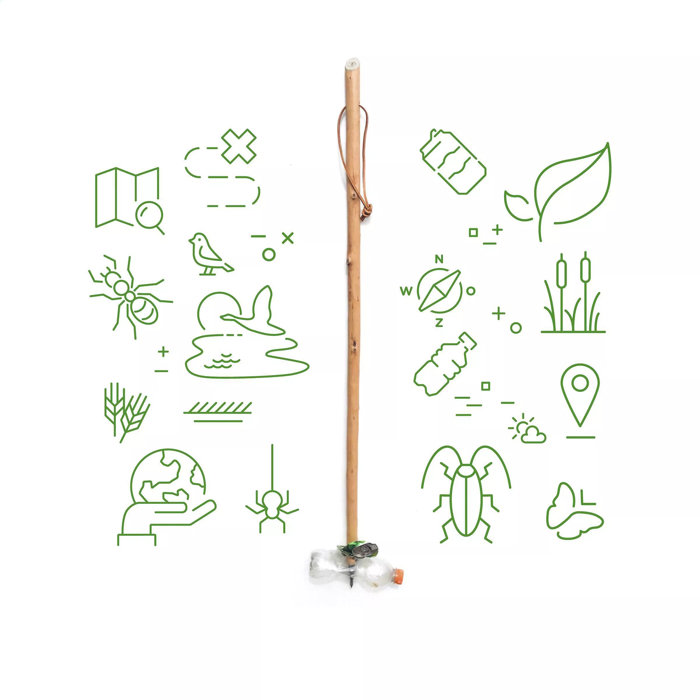 CleanWalk Walkingstick wandelstok