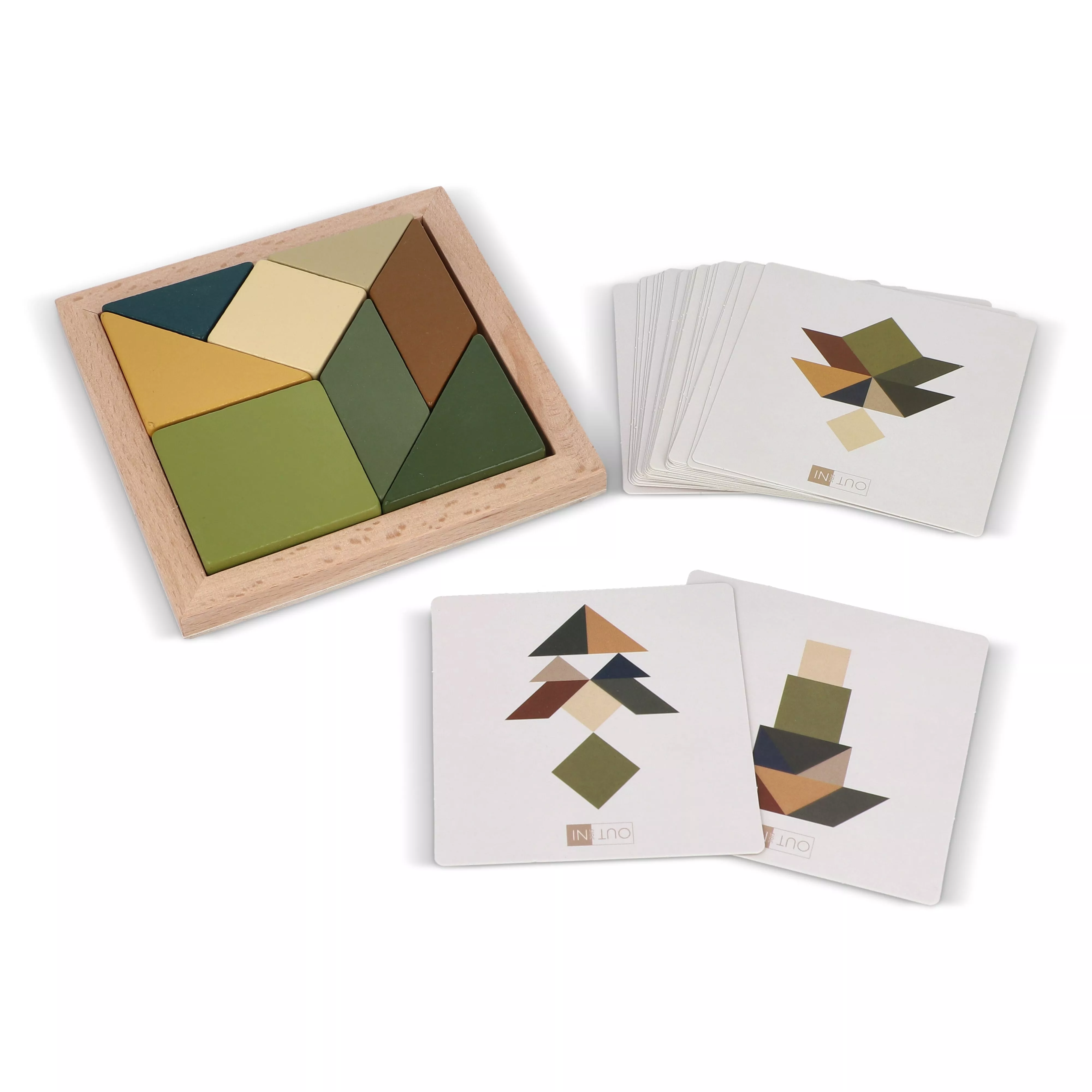 InSideOut Houten Tangram think IQ puzzle