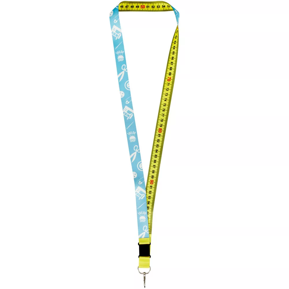 Isla 1-meter RPET sublimatie lanyard met safety breakaway sluiting