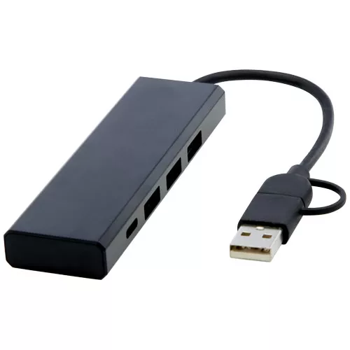 Rise USB 2.0 hub van RCS gerecycled aluminium