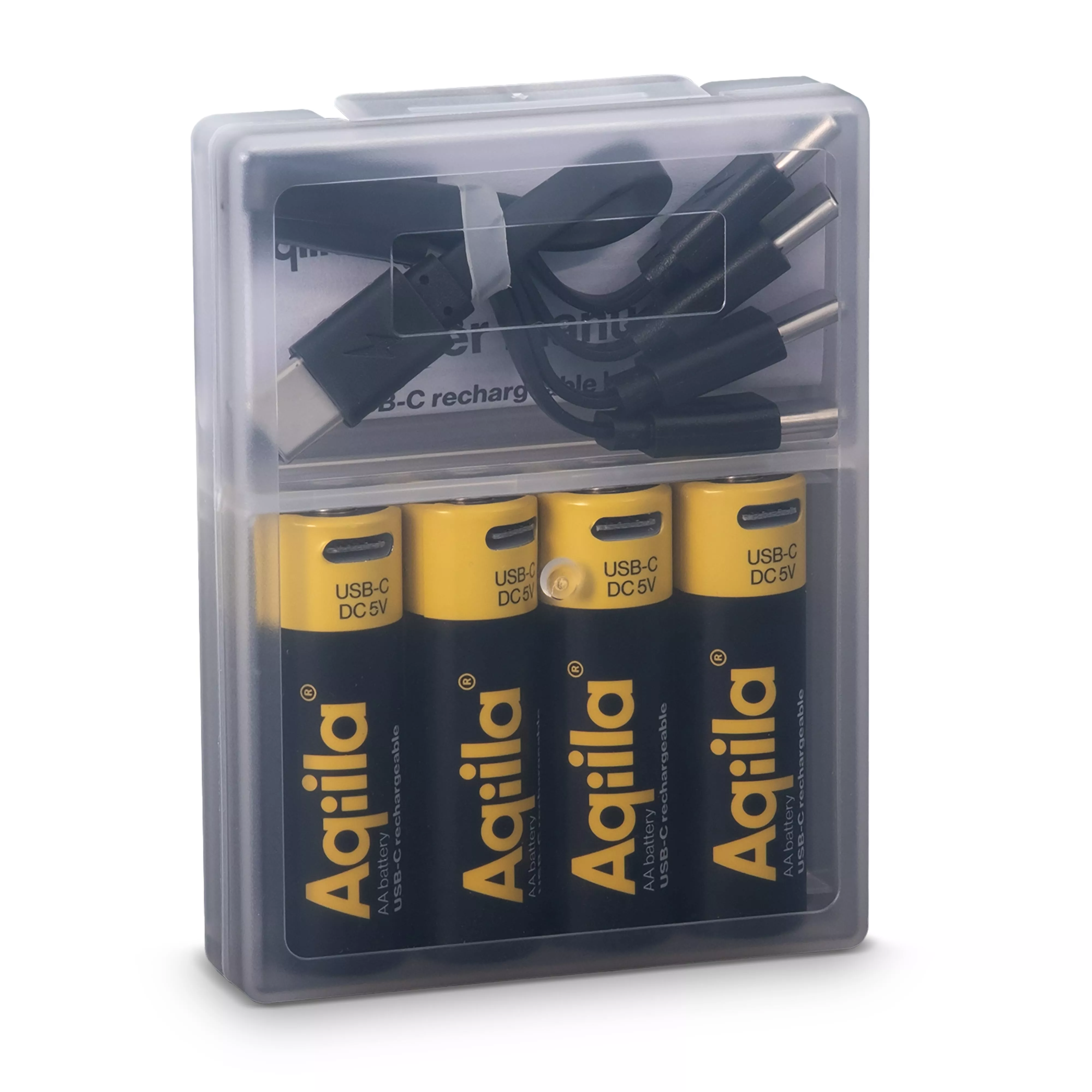 Aqiila Oplaadbare USB-C Batterijen AA 2000mAh 4-pack