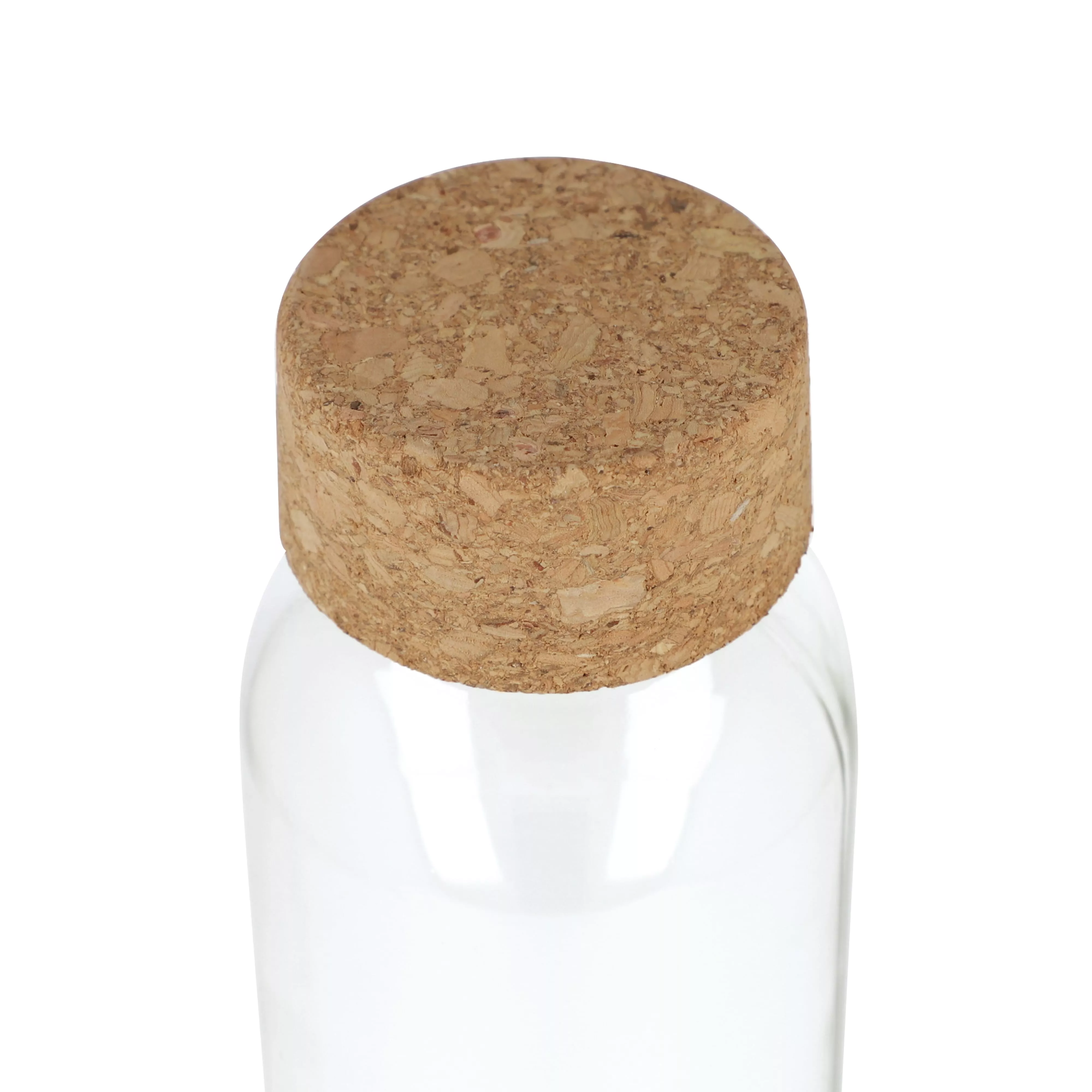 Gerecycled glazen fles met kurken dop 500ml