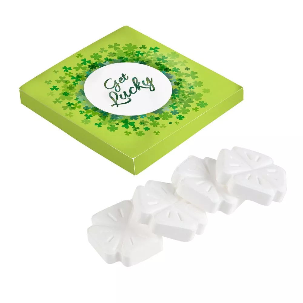 Doosje met 4  klavertjes pepermunt