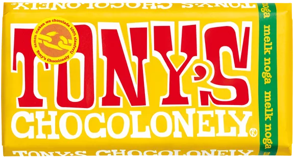 Tony's Chocolonely Melk Noga chocoladereep 180 gram