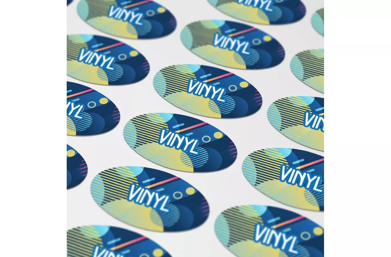 Vinyl Sticker Ovaal 60x35mm