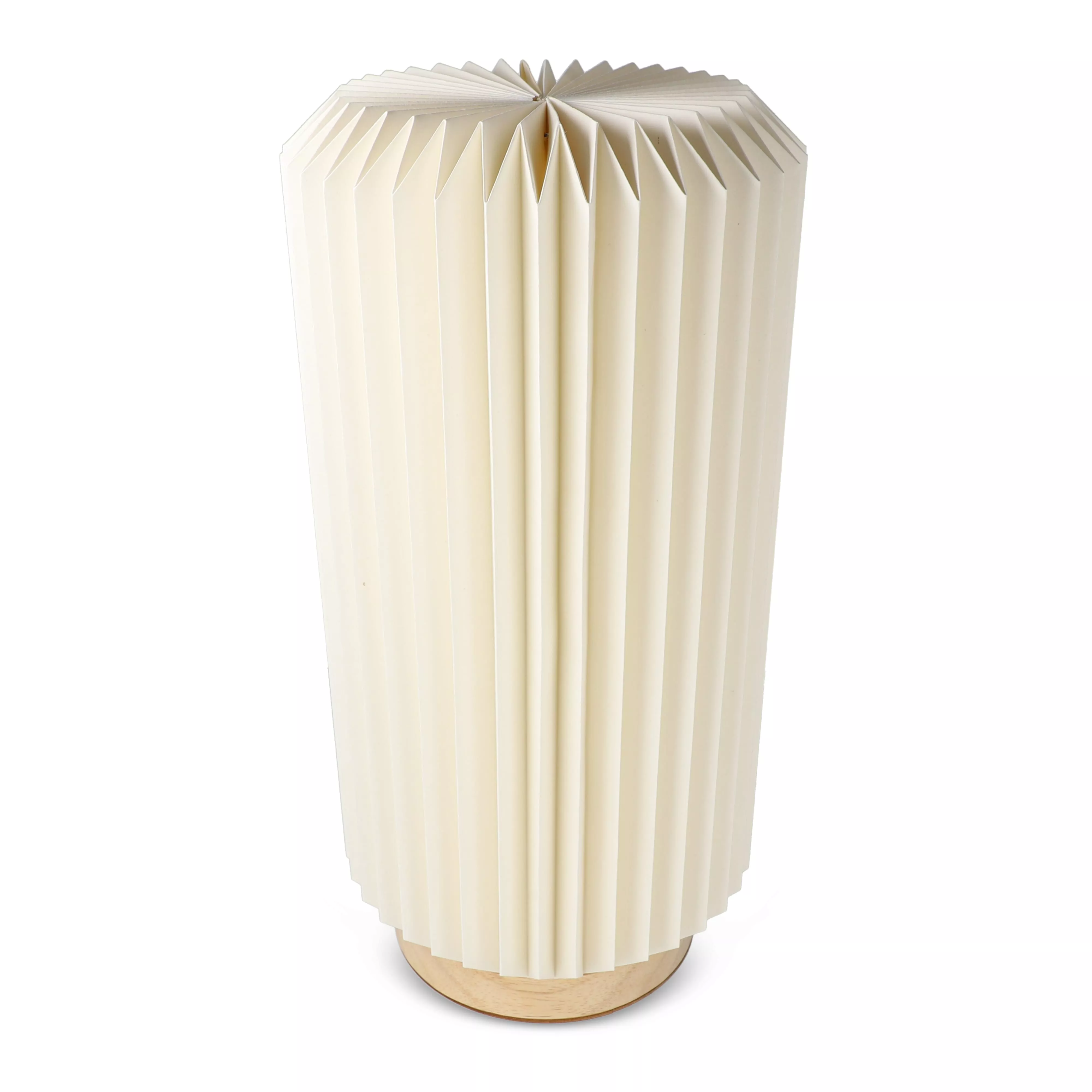 Coollux vouwbare papieren  LED lamp Aurora Tall op houten voet, 32cm