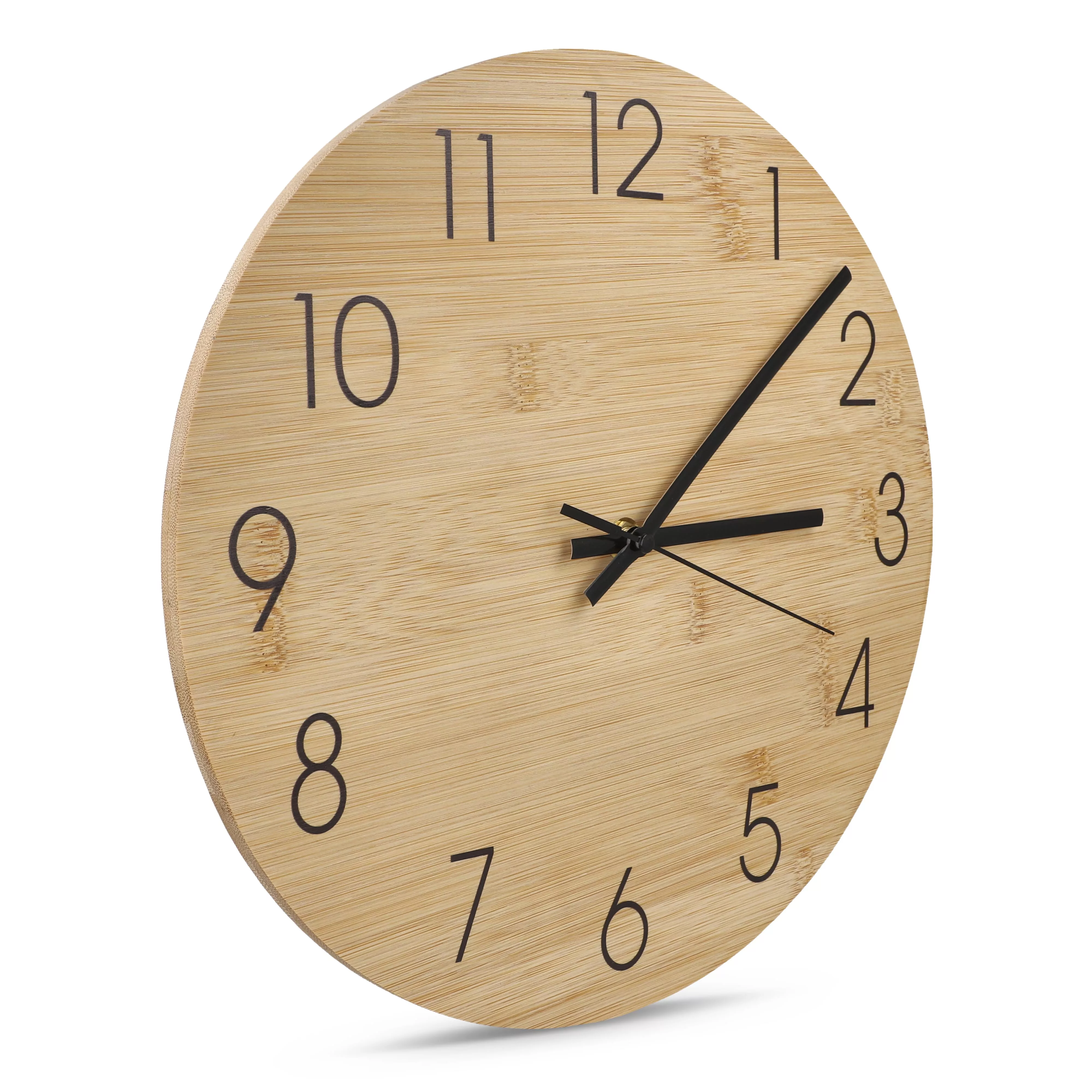 Wandklok bamboe