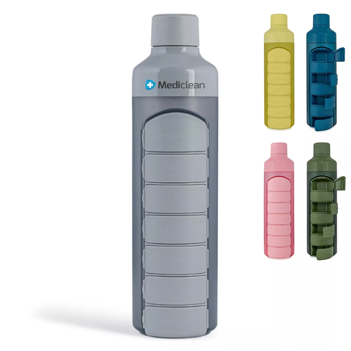 YOS Waterfles met Pillendoos Weekly 7 vakken