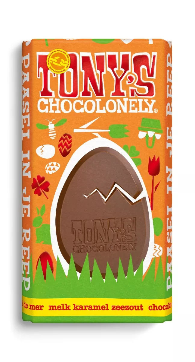 Tony's Chocolonely Paasreep Melk Karamel Zeezout (tijdelijk uitverkocht)