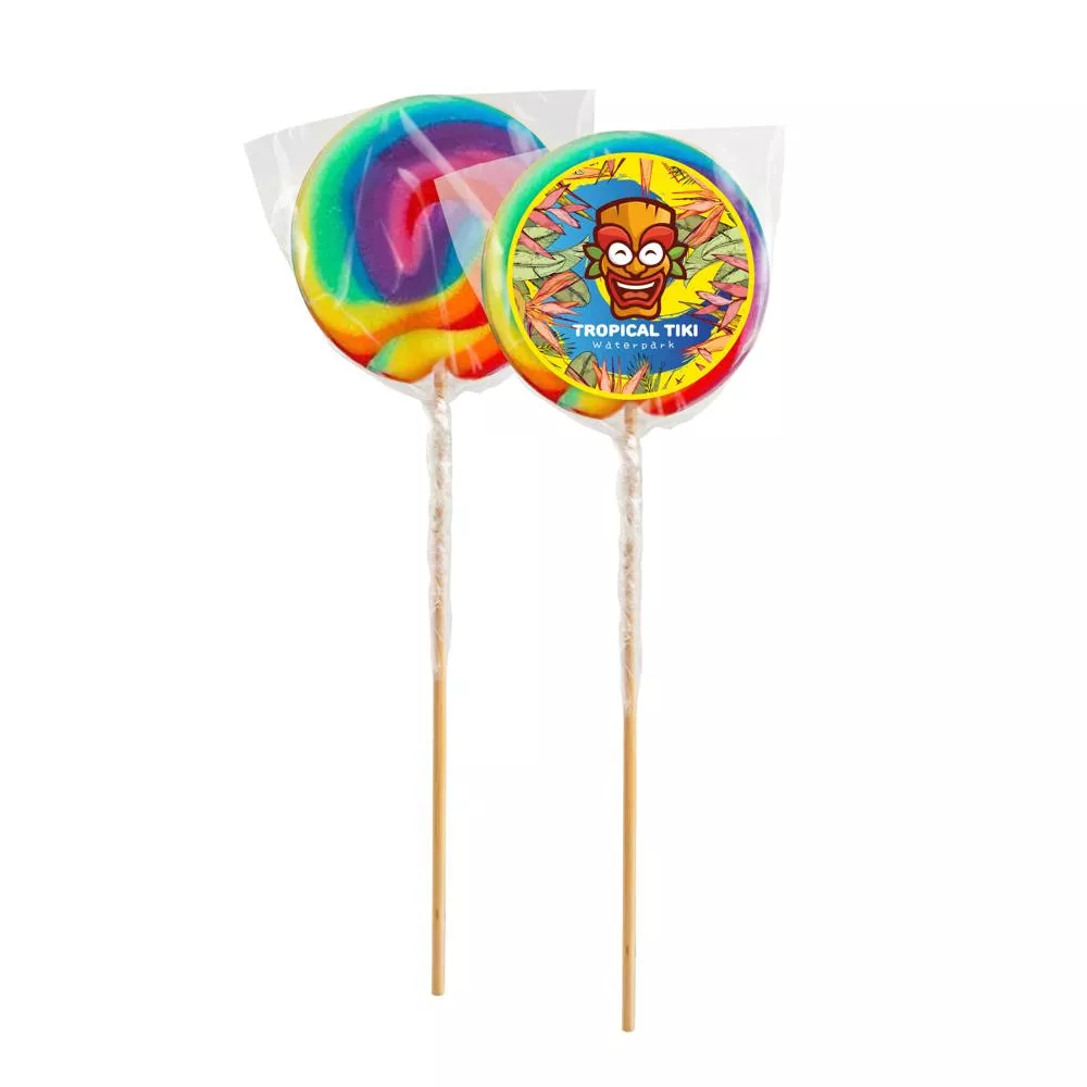 Regenboog Lolly's met sticker print