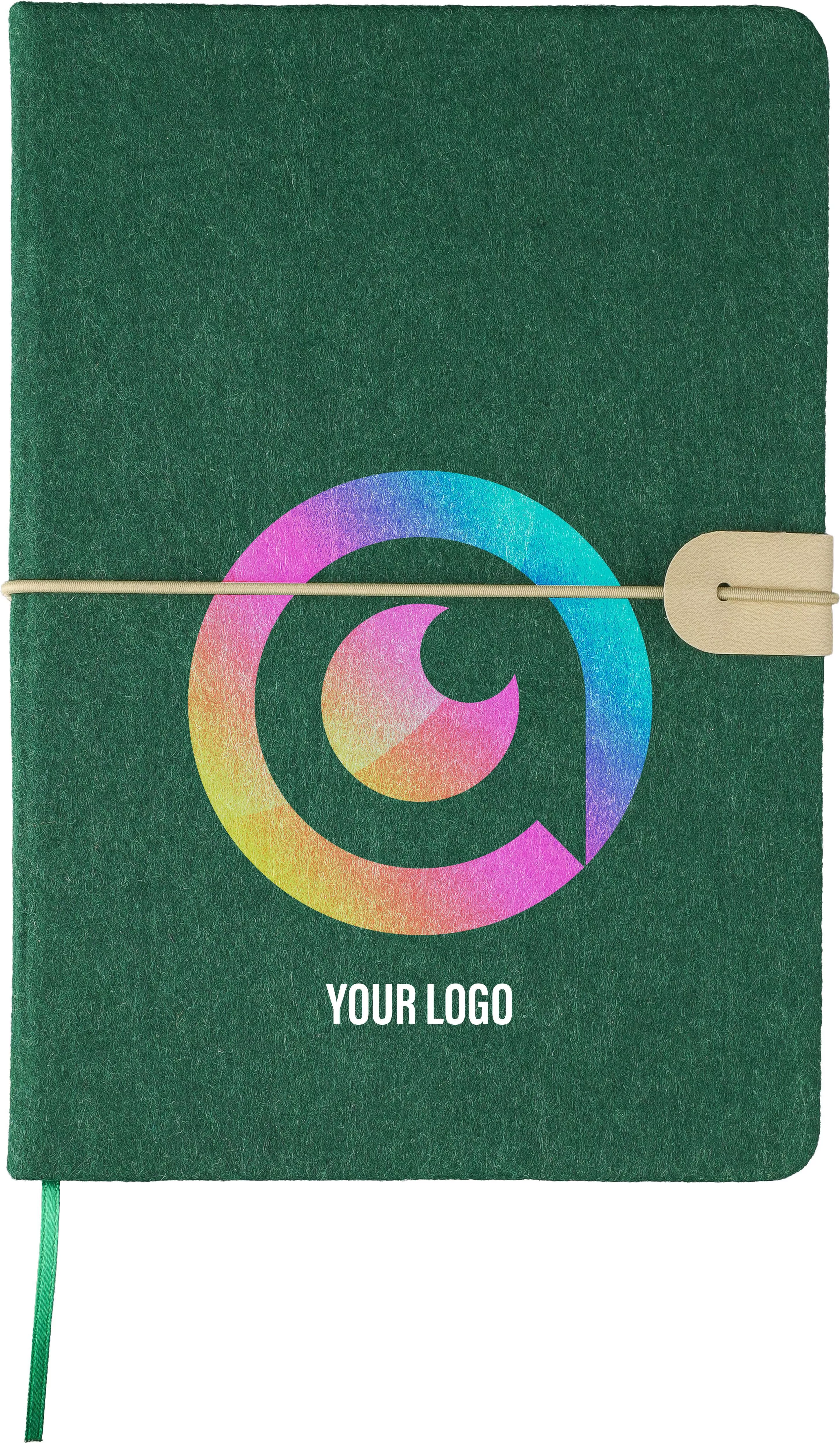 Gerecycled vilt notitieboek (A5) Dario