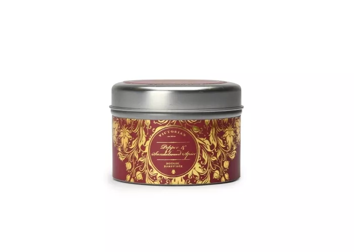 Victorian Tinbox Pepper & Sandalwood Spice geurkaars