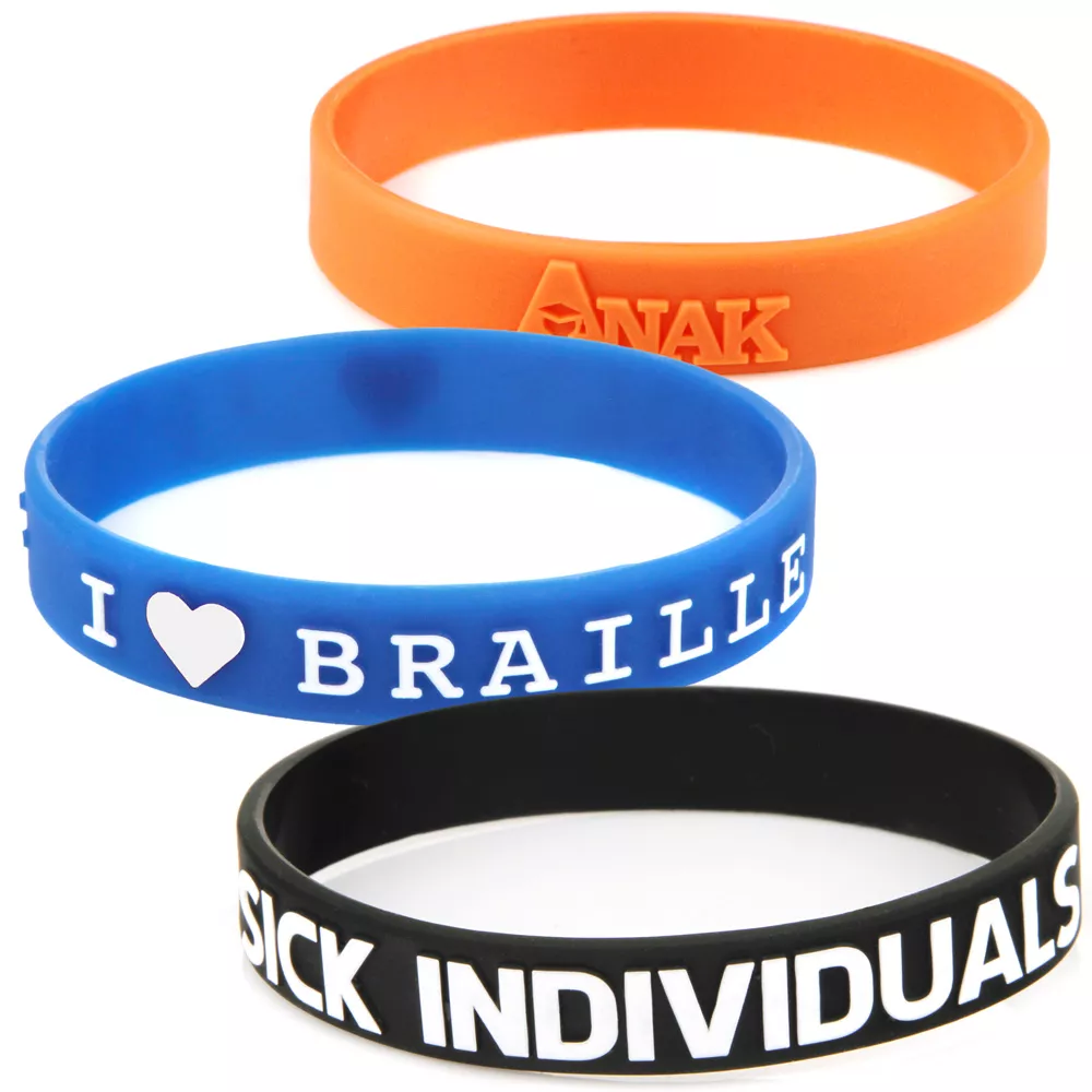 Siliconen Polsbandjes Embossing (reliëf)