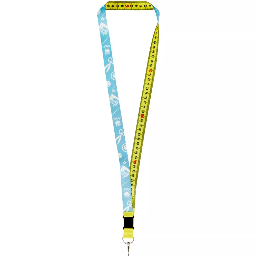 Isla 1-meter RPET sublimatie lanyard met safety breakaway sluiting